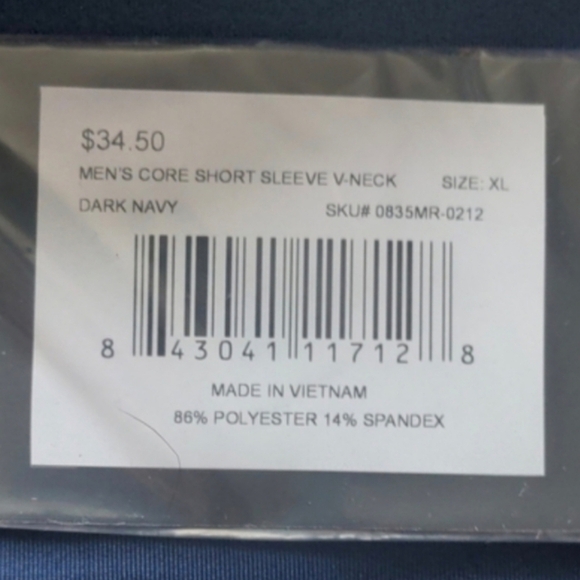 Tommie Copper Core Short Sleeve V Neck Tee in Dark Navy Blue size XL - Picture 7 of 7